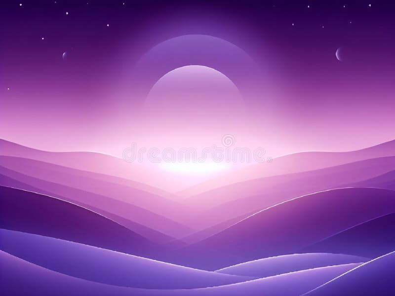 Un paysage au loin avec un croissant dans le ciel. Une image générée par l'ai d'un paysage scénique avec une lune en croissant dans le ciel