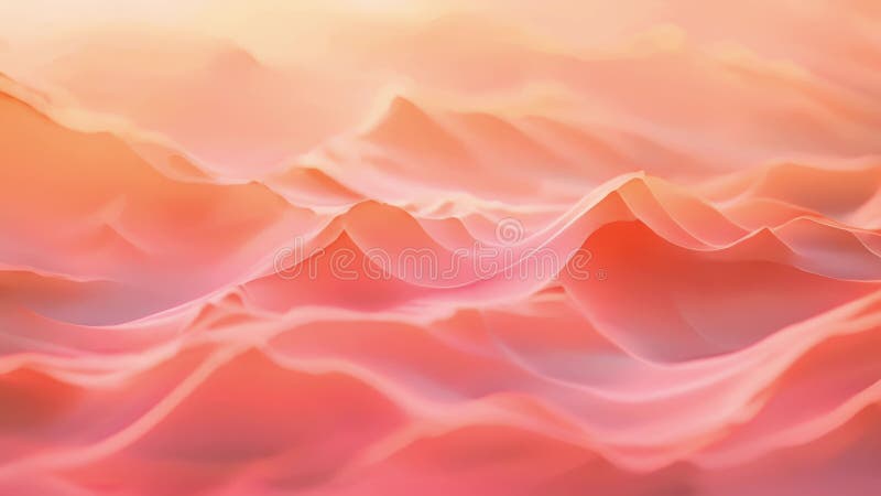 Un paysage désertique d'un autre monde, avec une toile de fond douce de sable balayé par le vent et des teintes muettes de rose po illustration stock