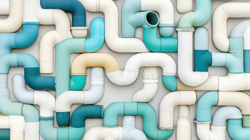Un perete de țevi colorate. royalty free stock photography