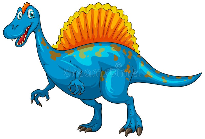 Un Personaje De Dibujos Animados De Dinosaurio Spinosaurus Ilustración del  Vector - Ilustración de acortar, reptil: 220814302