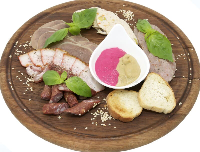 Un piatto della salsiccia fotografia stock libera da diritti Un piatto della salsiccia fotografia stock libera da diritti