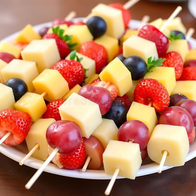Un piatto di pattinatori di frutta assortiti con fragole di ananas e uve royalty illustrazione gratis