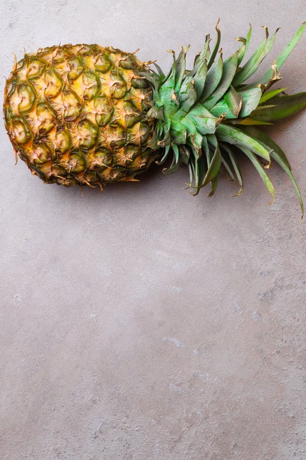 un pineaple cru sur le fond gris photos stock un pineaple cru sur le fond gris photos stock