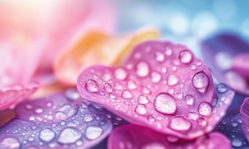 Un po' di fiori con delle goccioline d'acqua sopra di loro royalty illustrazione gratis