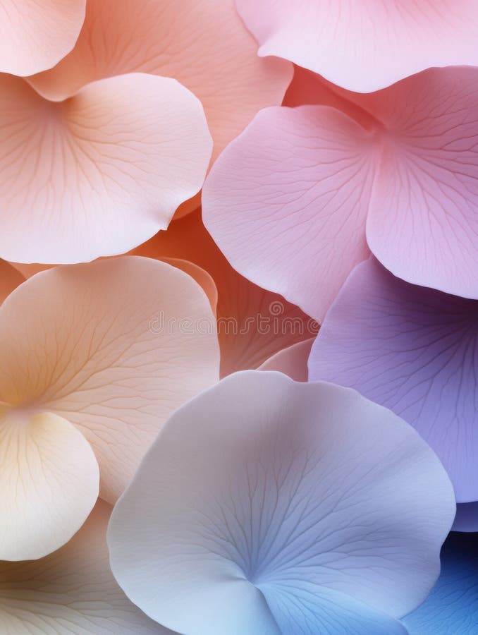 Un po' di petali con colori diversi illustrazione di stock