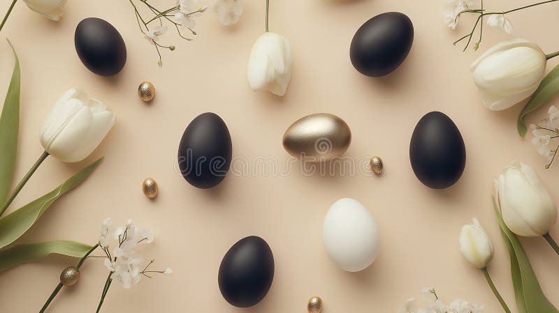 Un po' di uova e fiori illustrazione di stock