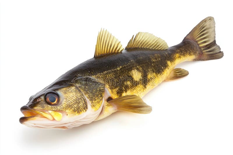Un poisson posé sur une surface blanche qui peut être utilisé dans des projets de conception ou comme image de référence illustration de vecteur