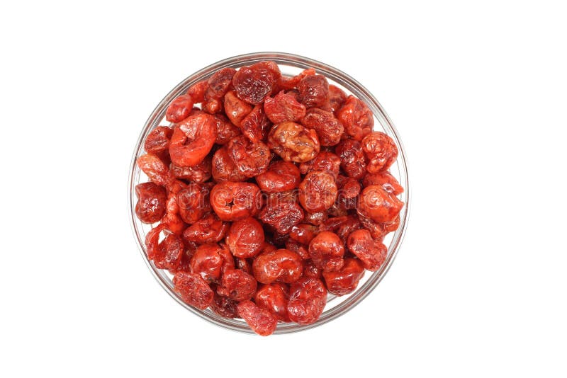 Un puñado de cerezas rojas secadas fotografía de archivo libre de regalías Un puñado de cerezas rojas secadas fotografía de archivo libre de regalías