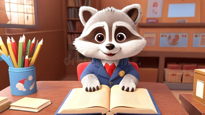 Un racconto animato affascinante in una classe divertente e coinvolgente per giovani studenti illustrazione vettoriale