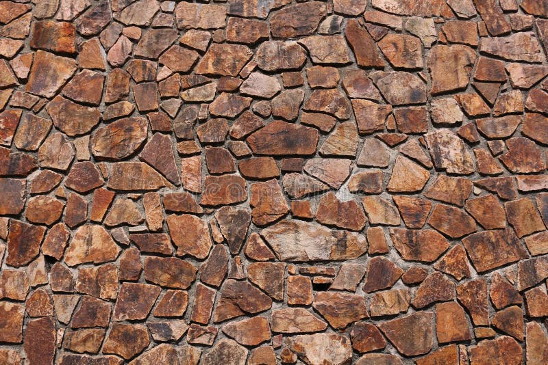 Unregular Patterned Red Brown Stone Tiles on Wall Stock Image Image of detail, abstract