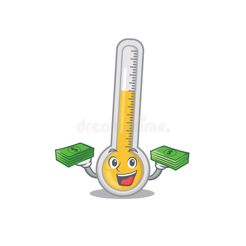 Un Rico Personaje De Dibujos Animados De Termómetro Que Tiene Dinero En Las Manos Ilustración del Vector - Ilustración de brillante, feliz: 179940526 Un Rico Personaje De Dibujos Animados De Termómetro Que Tiene Dinero En Las Manos Ilustración del Vector - Ilustración de brillante, feliz: 179940526