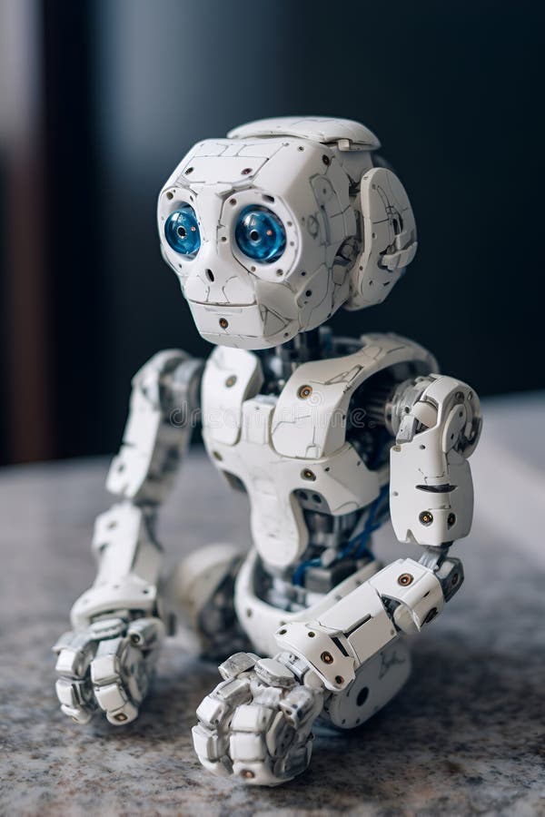 Un robot bianco. immagine generativa ai. ai generativo illustrazione vettoriale