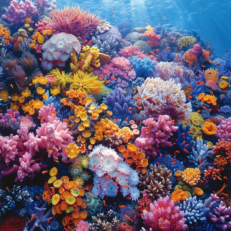 A vibrant coral reef teeming with marine life, highlighting biodiversity. AI generated. A vibrant coral reef teeming with marine life, highlighting biodiversity. AI generated