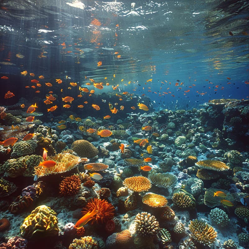 A vibrant coral reef teeming with marine life, highlighting biodiversity. AI generated. A vibrant coral reef teeming with marine life, highlighting biodiversity. AI generated