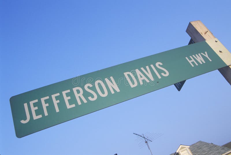 Un segno che legge il ½ del ¿ di Jefferson Davis Hwyï del ½ del ¿ del ï fotografie stock Un segno che legge il ½ del ¿ di Jefferson Davis Hwyï del ½ del ¿ del ï fotografie stock