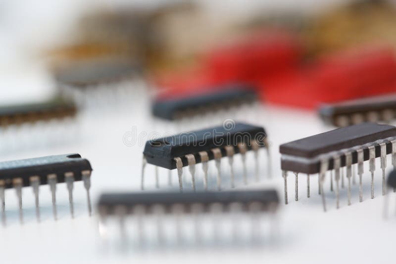 Un servizio di riparazione del computer degli impiegati fotografia stock