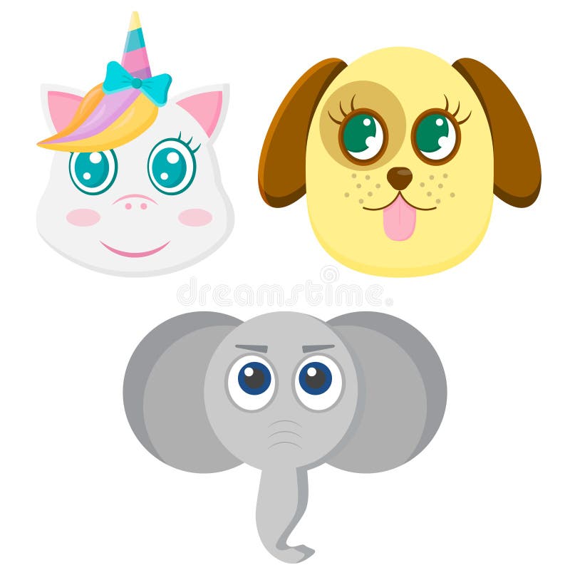 Un Sistema De Los Animales Fabulosos De Los Dibujos De Los Niños Ilustración del Vector con compas de animales Un Sistema De Los Animales Fabulosos De Los Dibujos De Los Niños Ilustración del Vector