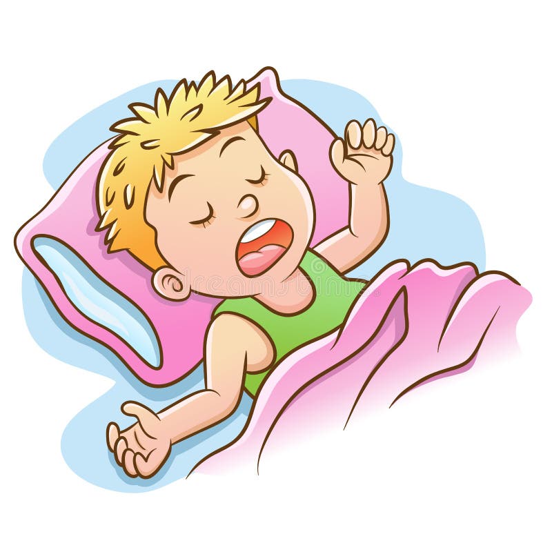 Un sommeil de petit garçon illustration de vecteur Un sommeil de petit garçon illustration de vecteur