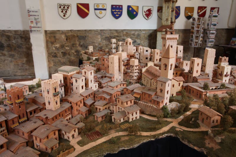 Un St miniature Gimignano images stock Un St miniature Gimignano images stock