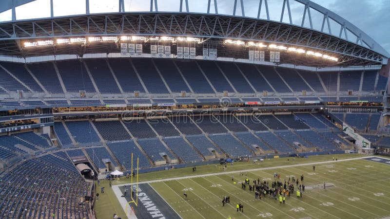 Un stade vide d'arène de sports à Seattle photographie stock Un stade vide d'arène de sports à Seattle photographie stock