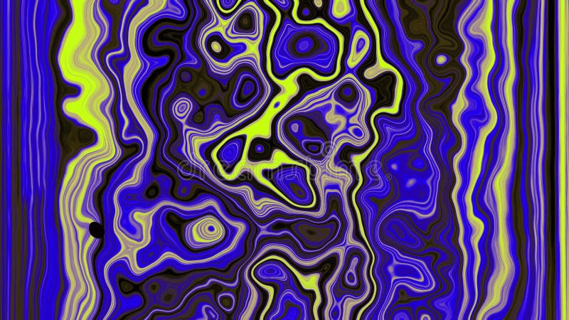 Un tipar abstract în albastru purpuriu și galben cu linii curbate care asigură un efect vizual fluid și dinamic. royalty free illustration
