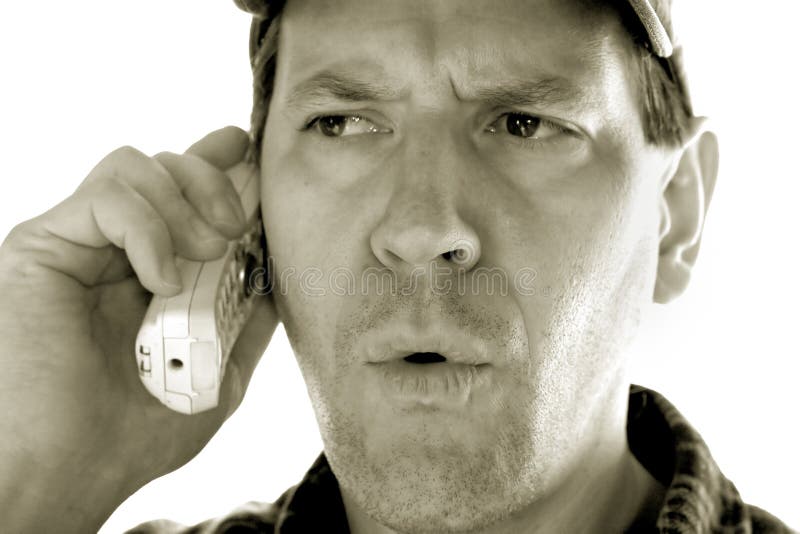 Un uomo serio fotografia stock. Immagine di frown, uomo - 492488