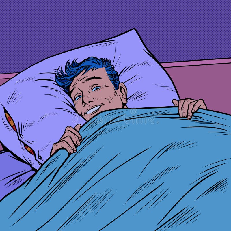 Un uomo è sdraiato a letto mentre si addormenta