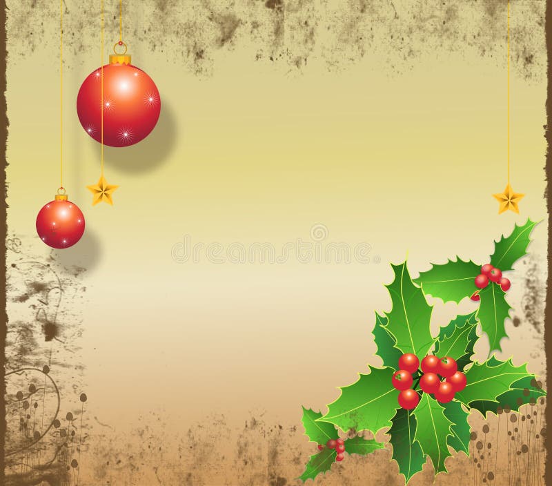 Un vecchio backgrou di carta di chrismas illustrazione vettoriale Un vecchio backgrou di carta di chrismas illustrazione vettoriale
