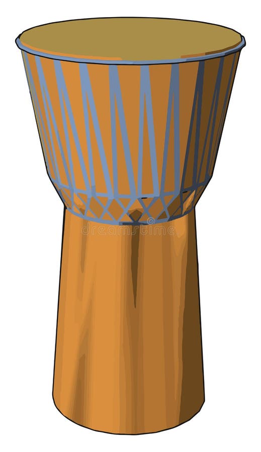 Un vector JEMBE flexibil sau o ilustrare color cu tambur royalty free illustration