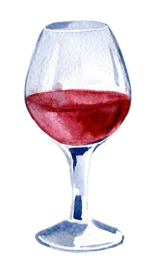 Un vidrio de vino rojo watercolor Mano dibujada, ejemplo de la ISO libre illustration Un vidrio de vino rojo watercolor Mano dibujada, ejemplo de la ISO libre illustration