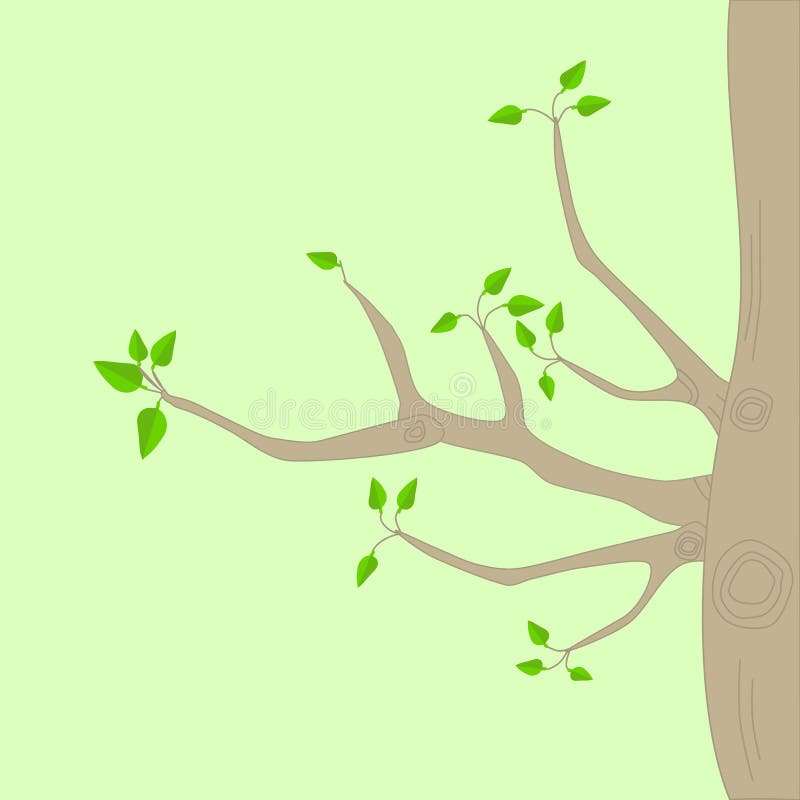 Un árbol con las ramas ilustración del vector