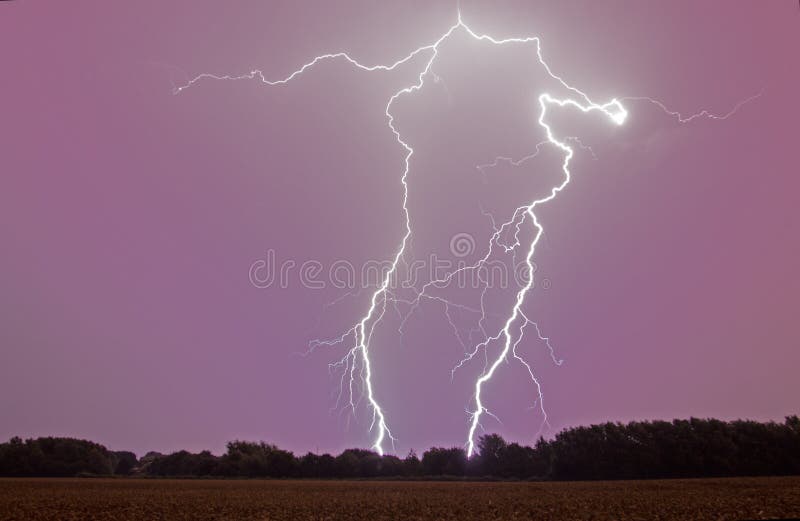 A vivid flash of lightening in the night sly. A vivid flash of lightening in the night sly.