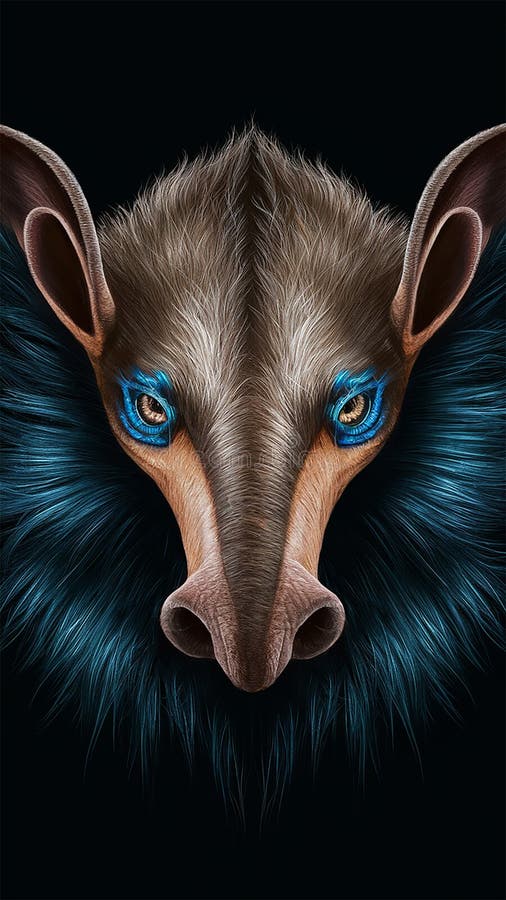Un înveliș captivant al unui mâncător maiestuos cu ochi albaștri extrem de metalici royalty free illustration
