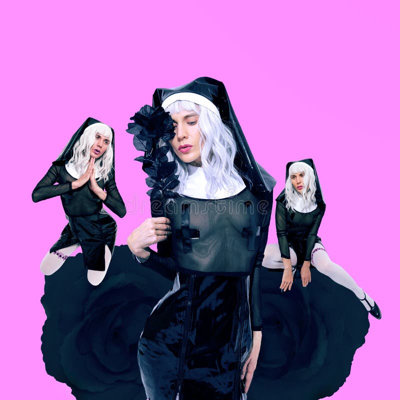 Costume da suora di Halloween per ADULTI, abbigliamento da suora