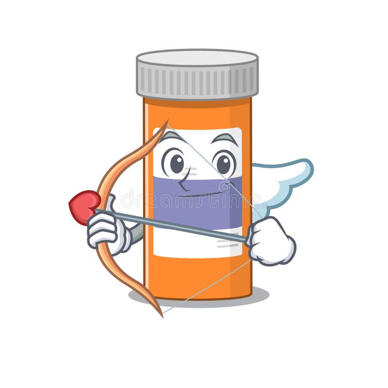 Una Botella De Droga De Pastillas Amables Como Una Foto Romántica De Dibujos Animados Cupido Con Flecha Ilustración del Vector - Ilustración de salud, botella: 190509105 Una Botella De Droga De Pastillas Amables Como Una Foto Romántica De Dibujos Animados Cupido Con Flecha Ilustración del Vector - Ilustración de salud, botella: 190509105