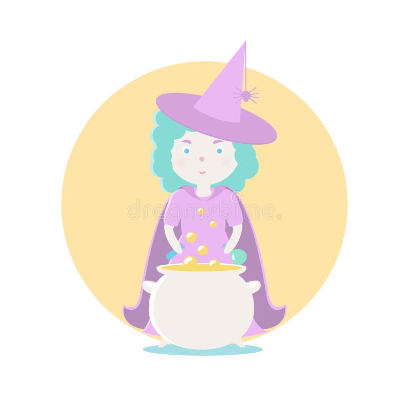Una buena bruja está preparando una poción mágica Ilustración del vector temas y caracteres del Hada-cuento Objetos en a ilustración del vector Una buena bruja está preparando una poción mágica Ilustración del vector temas y caracteres del Hada-cuento Objetos en a ilustración del vector