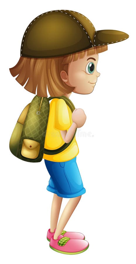 Una chica joven lista para caminar stock de ilustración Una chica joven lista para caminar stock de ilustración