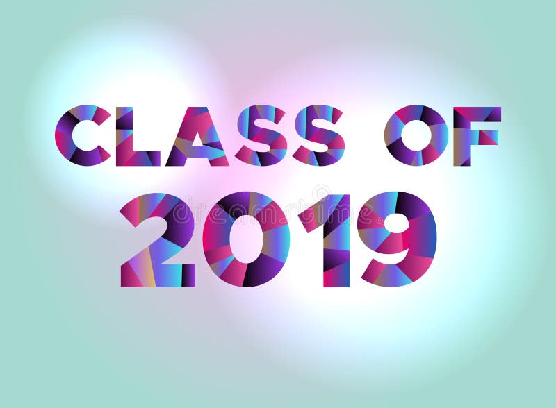 Una classe di parola variopinta 2019 di concetto Art Illustration royalty illustrazione gratis Una classe di parola variopinta 2019 di concetto Art Illustration royalty illustrazione gratis