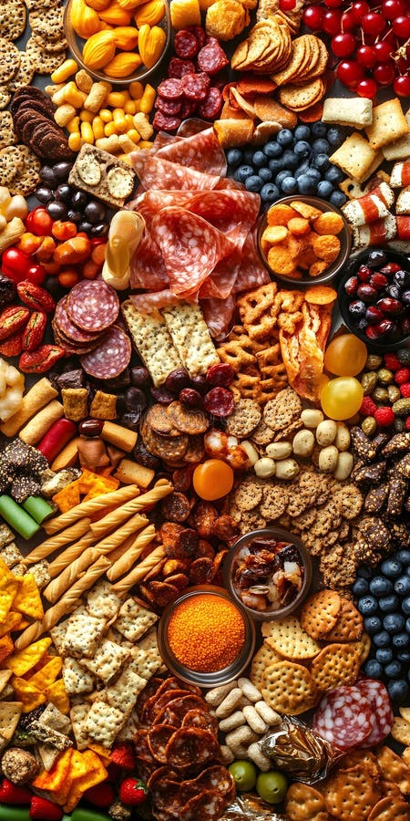 Una comida vibrante y colorida ilustración del vector