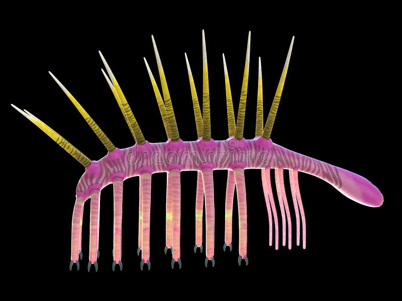 Hallucigenia ilustración 3d