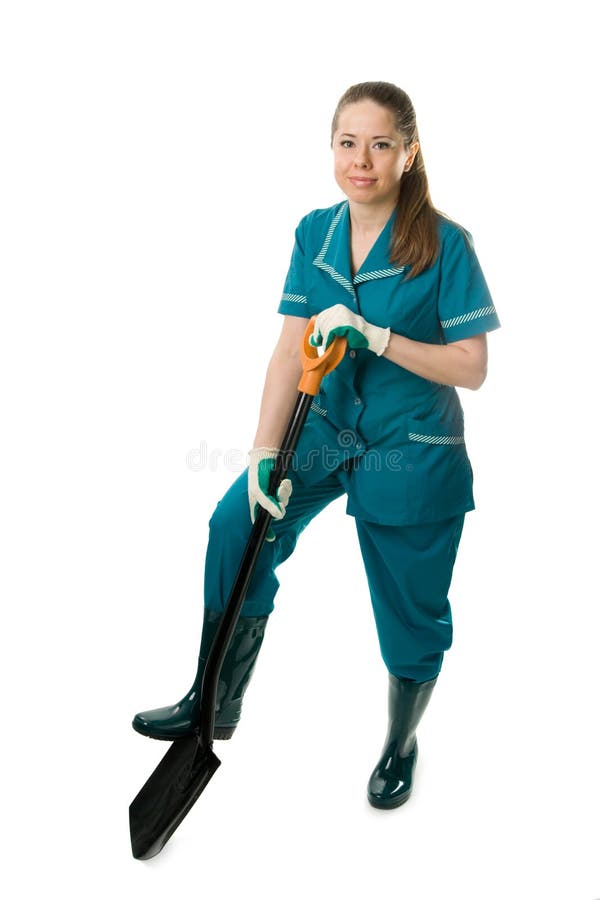 Una donna con la forcella immagine stock Una donna con la forcella immagine stock