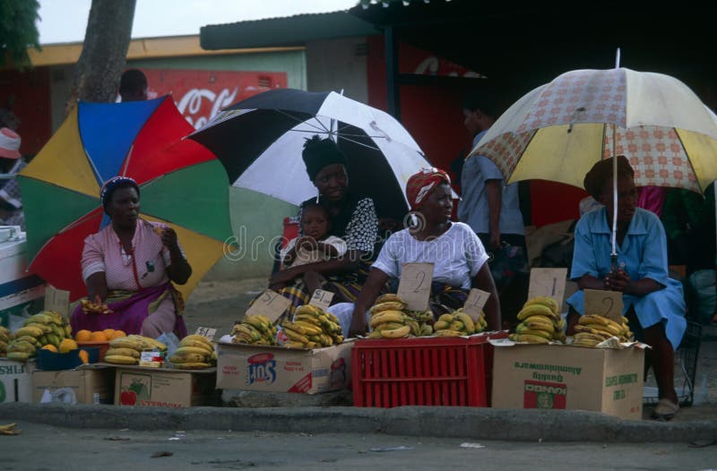 Una escena del mercado en Johannesburg, Suráfrica imágenes de archivo libres de regalías Una escena del mercado en Johannesburg, Suráfrica imágenes de archivo libres de regalías