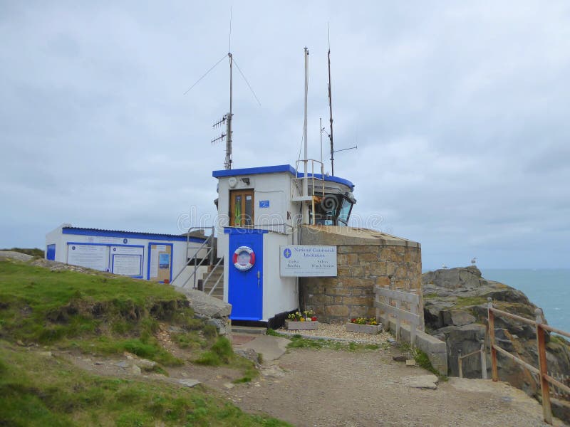 Una estación meteorológica del guardacostas y en Inglaterra fotografía de archivo Una estación meteorológica del guardacostas y en Inglaterra fotografía de archivo