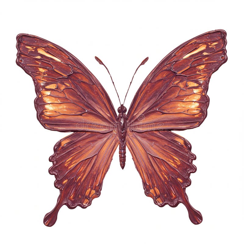 Una farfalla creata digitalmente con un design intricato con sfumature di marrone e royalty illustrazione gratis