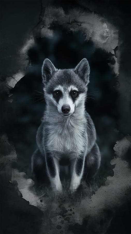 Una fascinante y surrealista obra de arte de fantasía oscura que presenta una relación fotorrealista con belleza etérea ilustración del vector