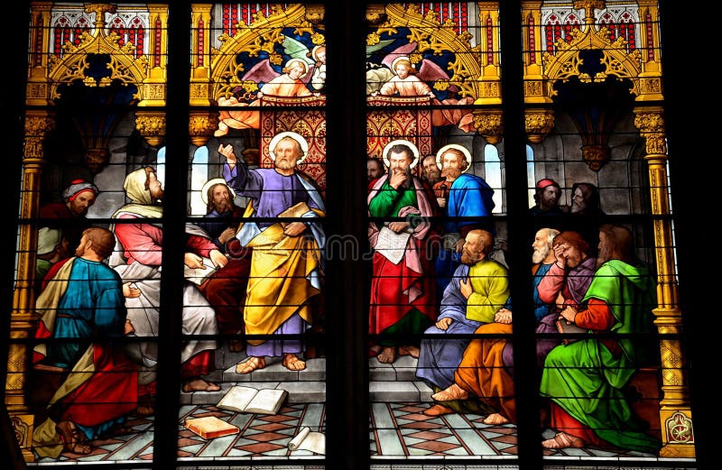 Materiale illustrativo del vetro macchiato di St Peter