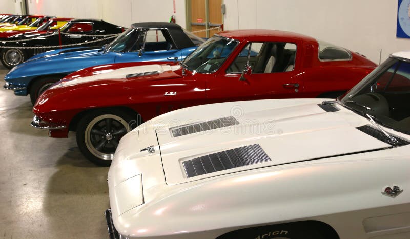 Vintage 1950's to 1970's model Antique Corvette's. Vintage 1950's to 1970's model Antique Corvette's