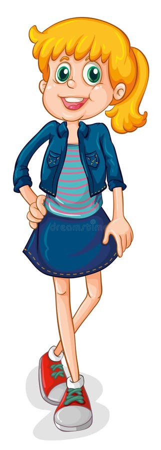 Una giovane donna alta illustrazione vettoriale Una giovane donna alta illustrazione vettoriale