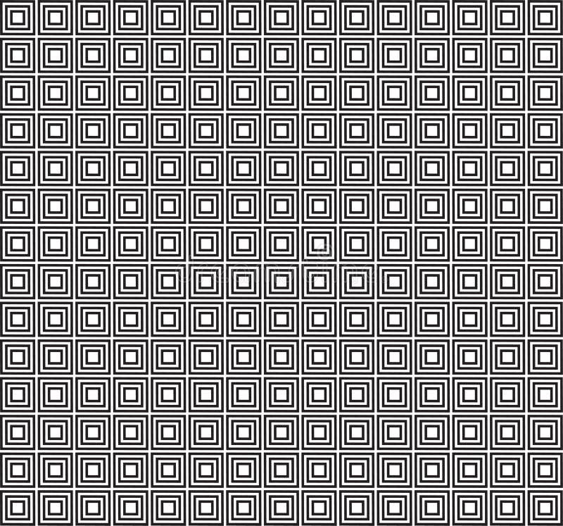 Una griglia di quadratini concentrici riempie l'immagine. illustrazione di stock