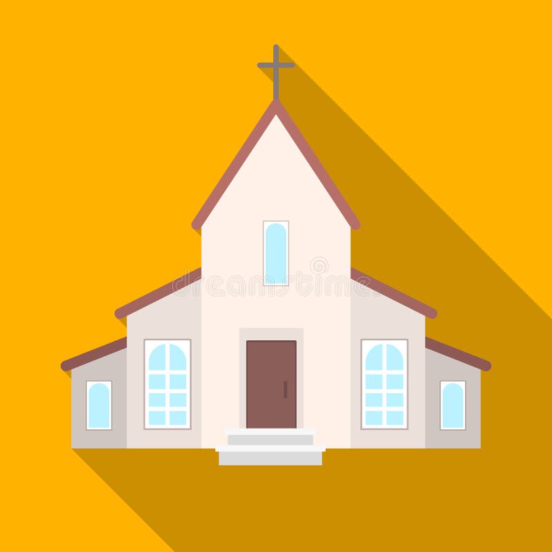 Una iglesia con una cruz en el tejado Solo icono de Pascua en el ejemplo plano de la acción del símbolo del vector del estilo ilustración del vector Una iglesia con una cruz en el tejado Solo icono de Pascua en el ejemplo plano de la acción del símbolo del vector del estilo ilustración del vector